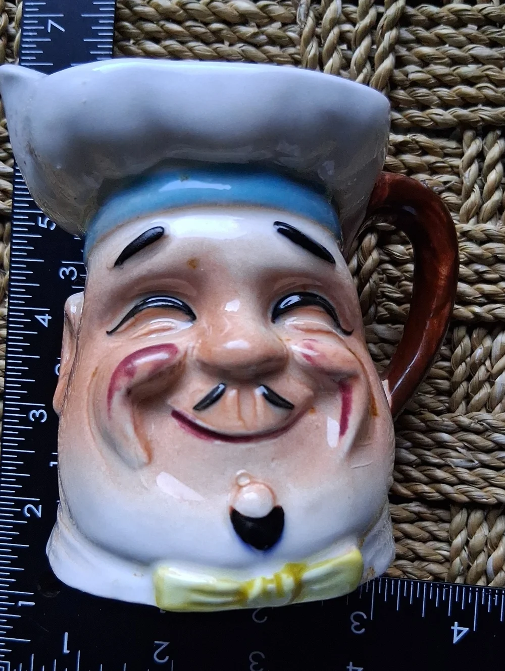 Mid-century Vintage Arnart Japan Ceramic Chef Creamer & Sugar Bowl Set.